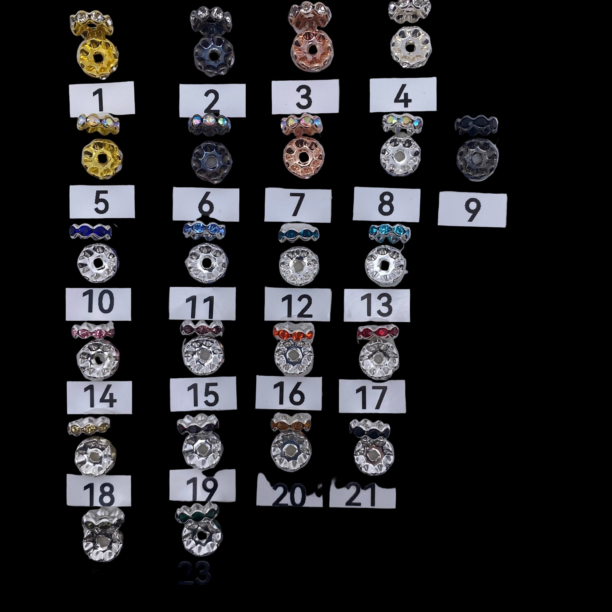 130A. spacer 12mm wave edge - Romo bead